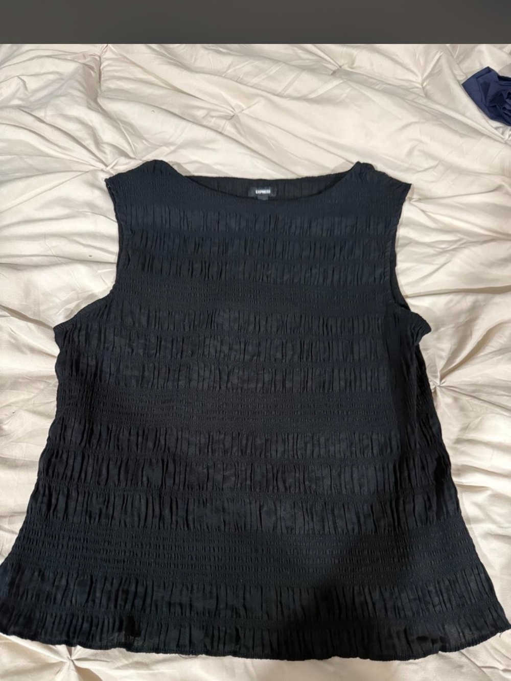 Express Sleeveless Black Textured Women's Top
